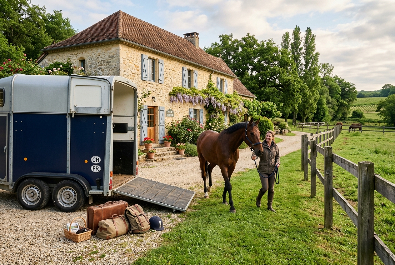 Venir avec mon cheval