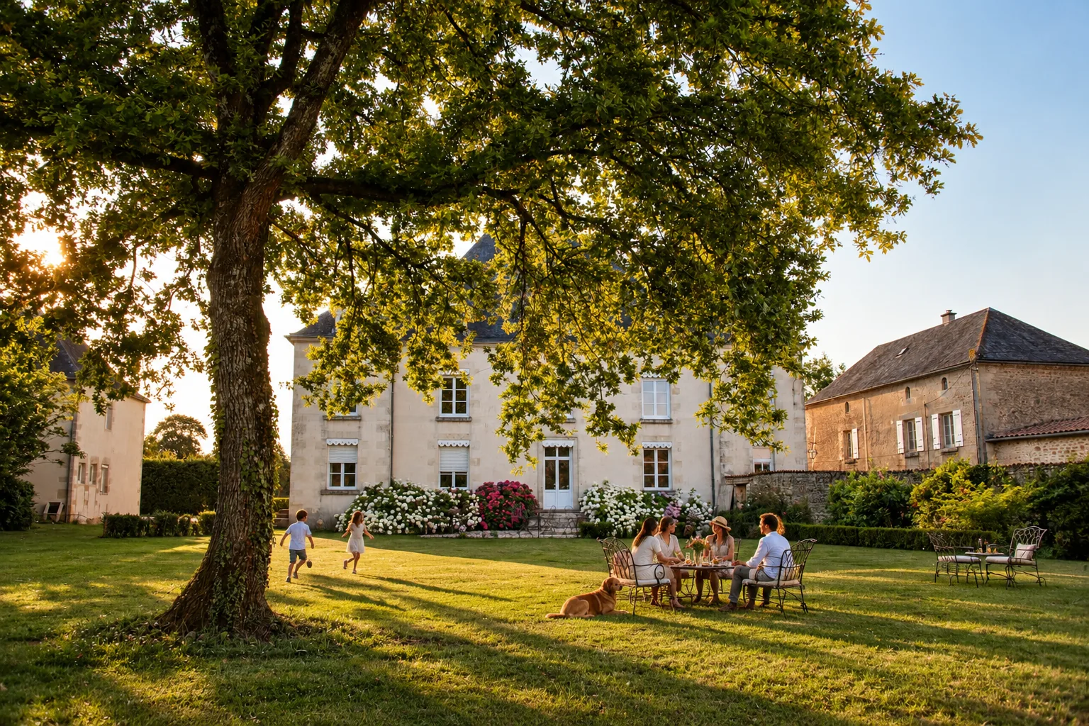Façade du Manoir du Domaine de la Briouse à Sanxay