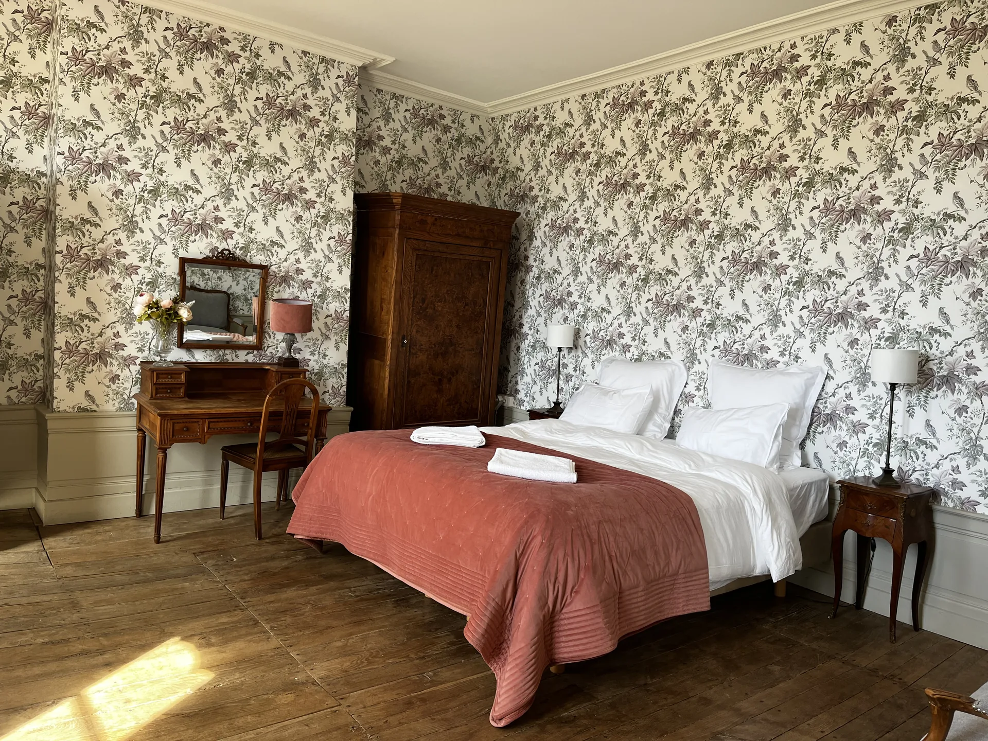 Chambre Sansonnet au Manoir du Domaine de la Briouse à Sanxay